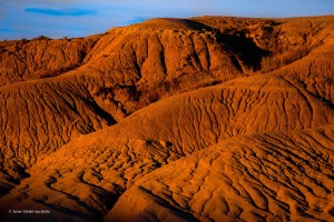 Eroded landscape in the Badlands of SD.