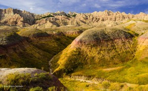 Yellow Mounds photographed during scouting trip in the Badlands of SD.