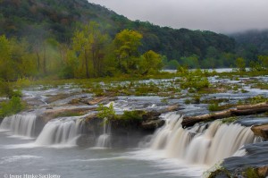 Sandstone Falls foggy morning.